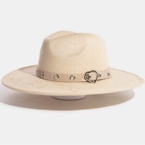 Western-Style Fedora with Decorative Band and Adjustable inner tie O/S